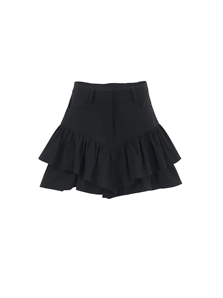 Black High Waist Shorts Skirts