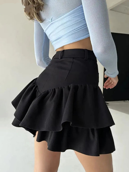 Black High Waist Shorts Skirts