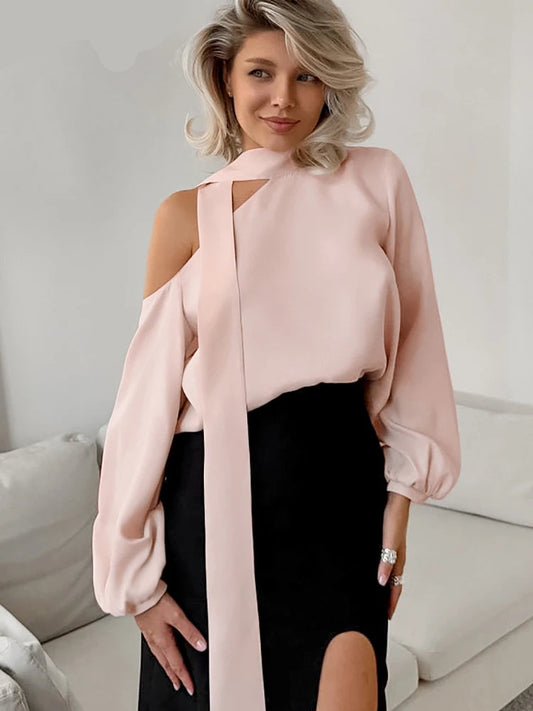 One Shoulder Women Blouse